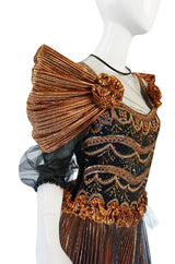 A/W 1981 Zandra Rhodes "Elizabethan Collection" Lame Gown