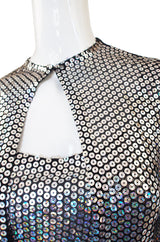 1970s Halston Silver Sequin Tank & Jacket