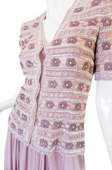 c.1977 Lesage Beaded Haute Couture Jean-Louis Scherrer Gown