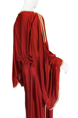 Winter 1972 Bill Gibb Beaded Bee Caftan Dress Set