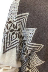 1980s Givenchy Shetland Wool Numbered Sweater w Bead & Sequin Detailing