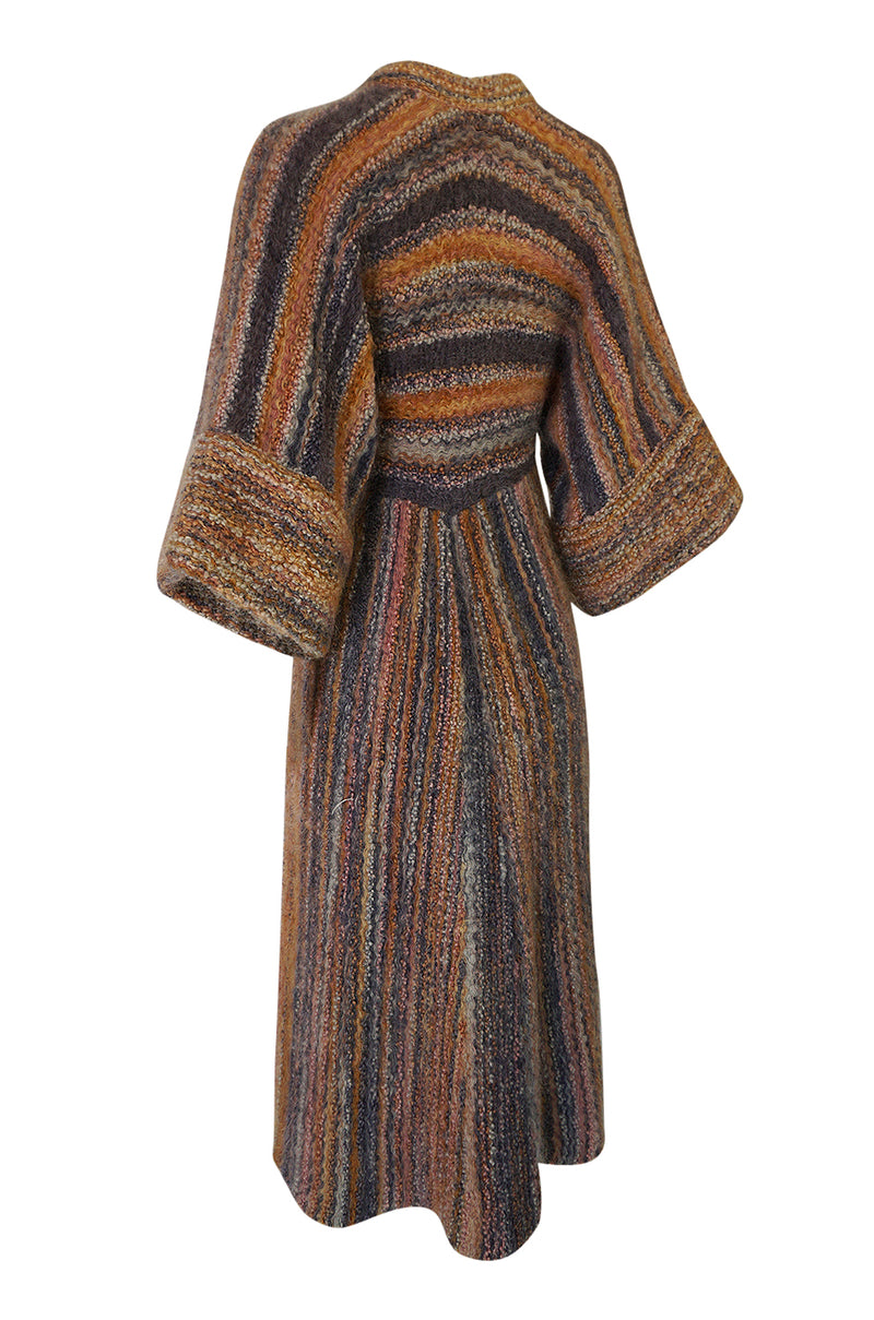 c.1976 Kay Cosserat Wool, Mohair & Silk Kimono Inspired Coat