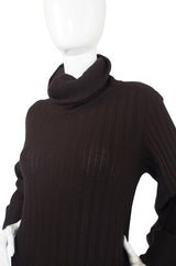 1970s Cable Knit Chloe Chocolate Dress