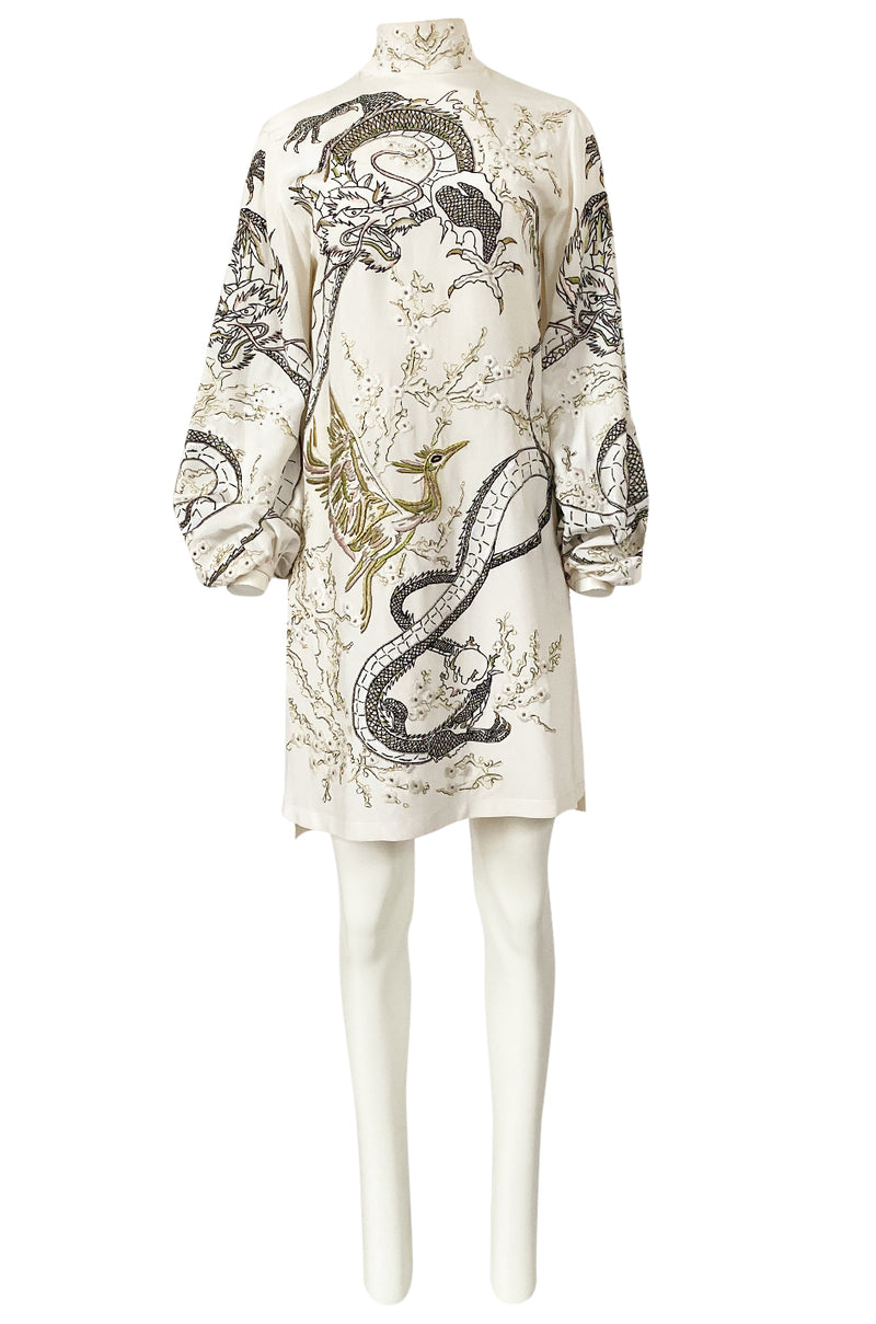 Spring 2013 Peter Dundas for Emilio Pucci Embroidered Dragon Dress