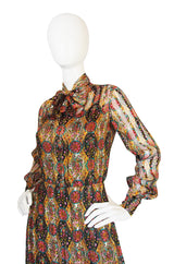 1974 True Haute Couture Chanel Silk Chiffon Dress