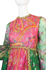 1960s Metallic Gino Charles for Malcolm Starr Dress