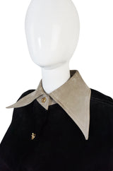 1970s Gucci Suede Jacket With Embroidered Pheasants