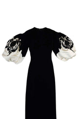 Fall 1977 Pierre Balmain Haute Couture Lesage Beaded Velvet Dress