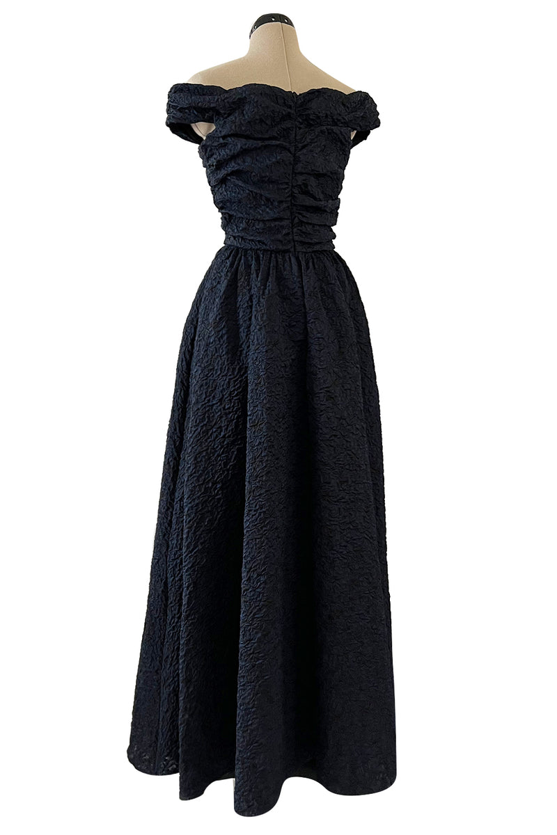Runway Fall 2019 Christian Dior by Maria Grazia Chiuri Deep Blue & Black Off Shoulder Dress Runway Fall 2019 Christian Dior by Maria Grazia Chiuri Deep Blue & Black Off Shoulder Dress