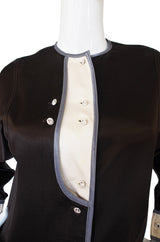1980s Geoffrey Beene Tuxedo Shift Dress