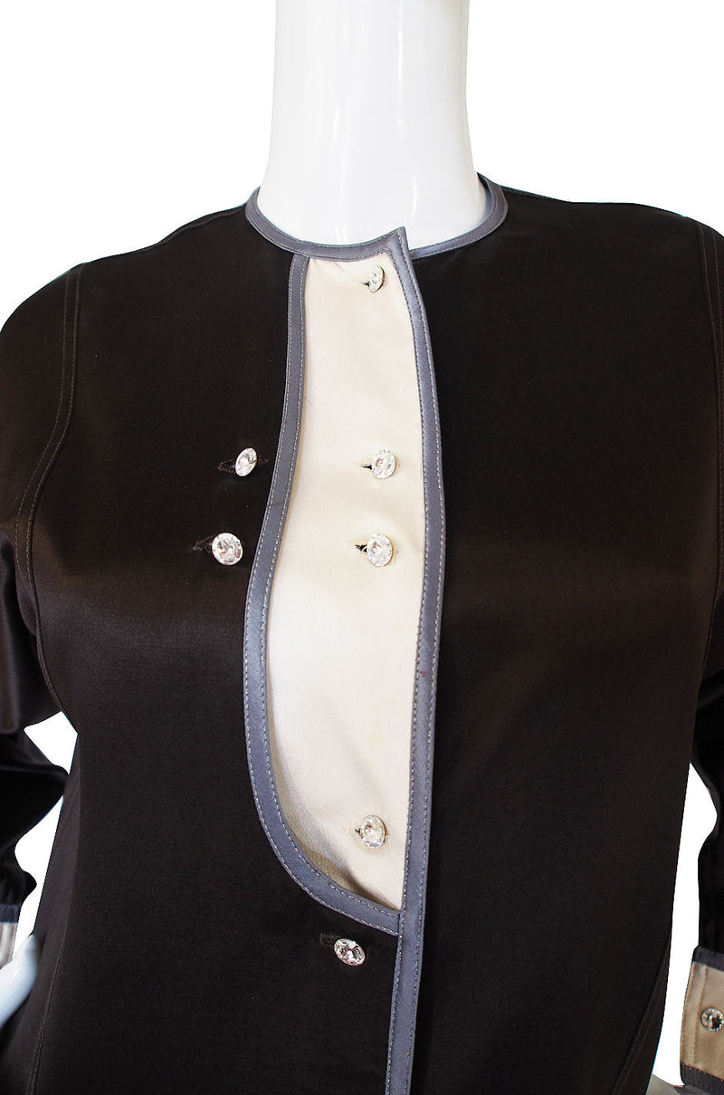 1980s Geoffrey Beene Tuxedo Shift Dress