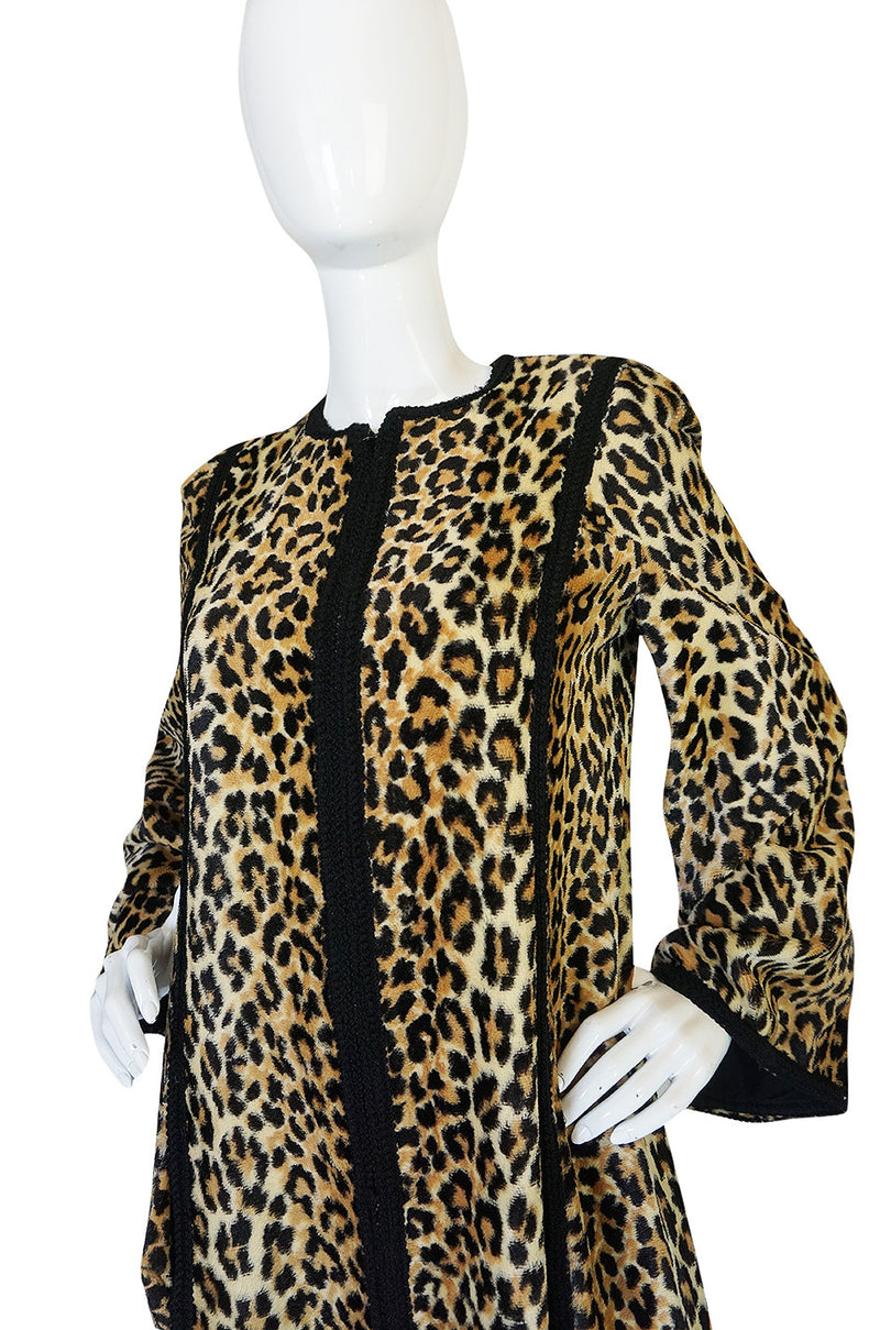 Statement c1969-75 Malcolm Starr Leopard Caftan Dress