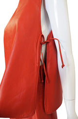 1960s Bonnie Cashin for Sills Orange Leather Set