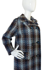 Oversized 1960s Wool Tweed Boucle Coat
