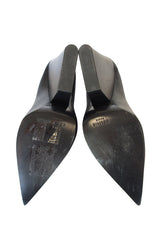 A/W 2012 Celine Black Pointed Wedge Pump 38