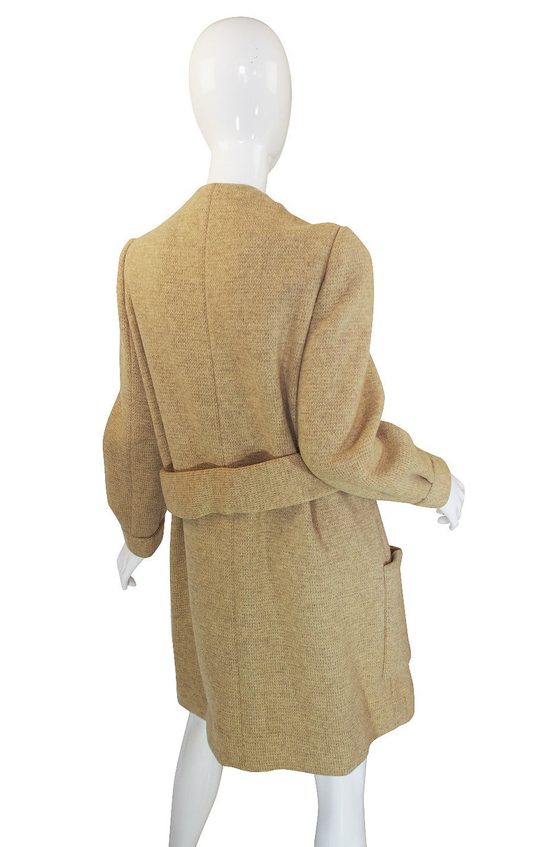 1950s Wool Norman Norell Camel Coat
