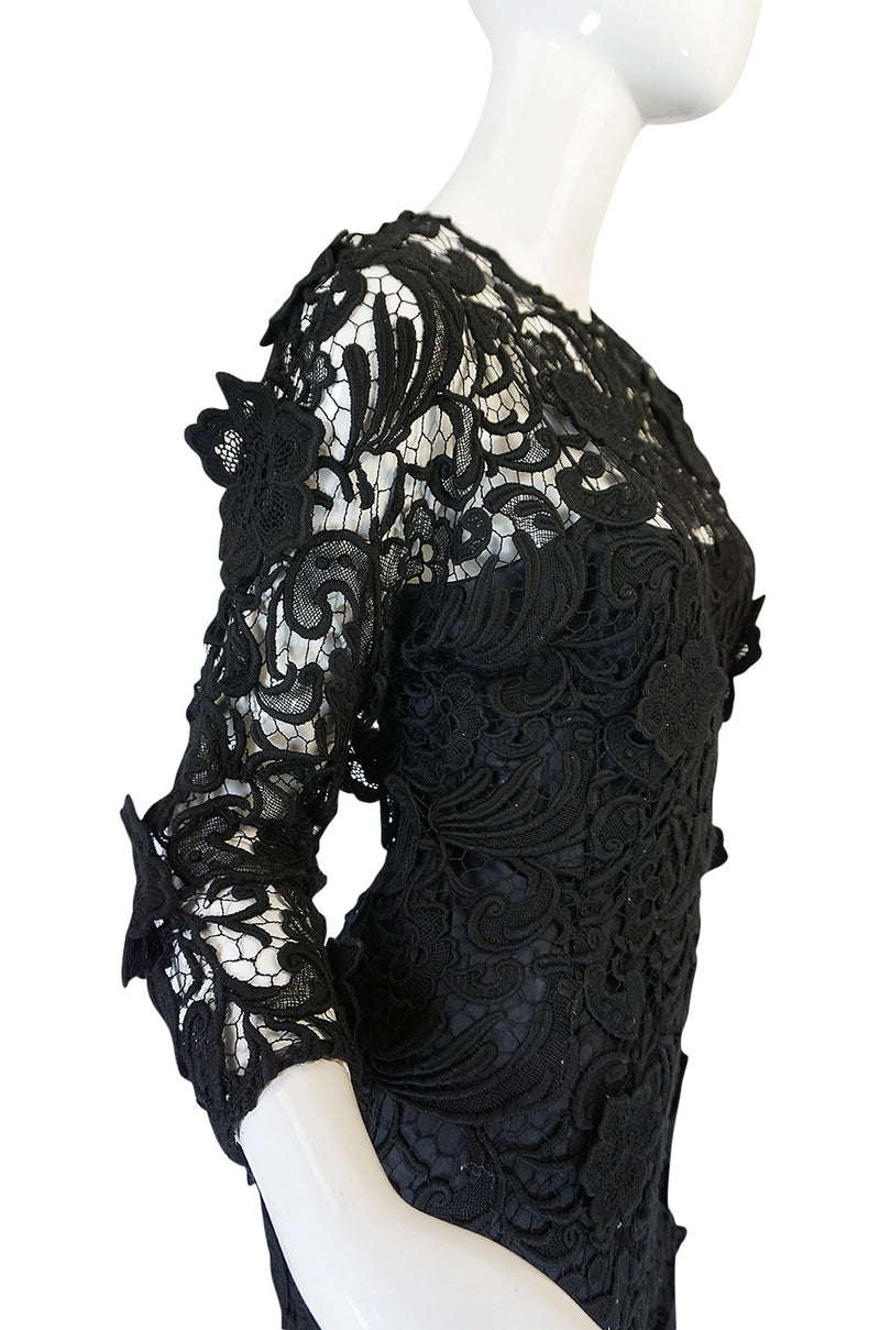 F/W 2008 Prada Runway Wait Listed Black Lace Dress