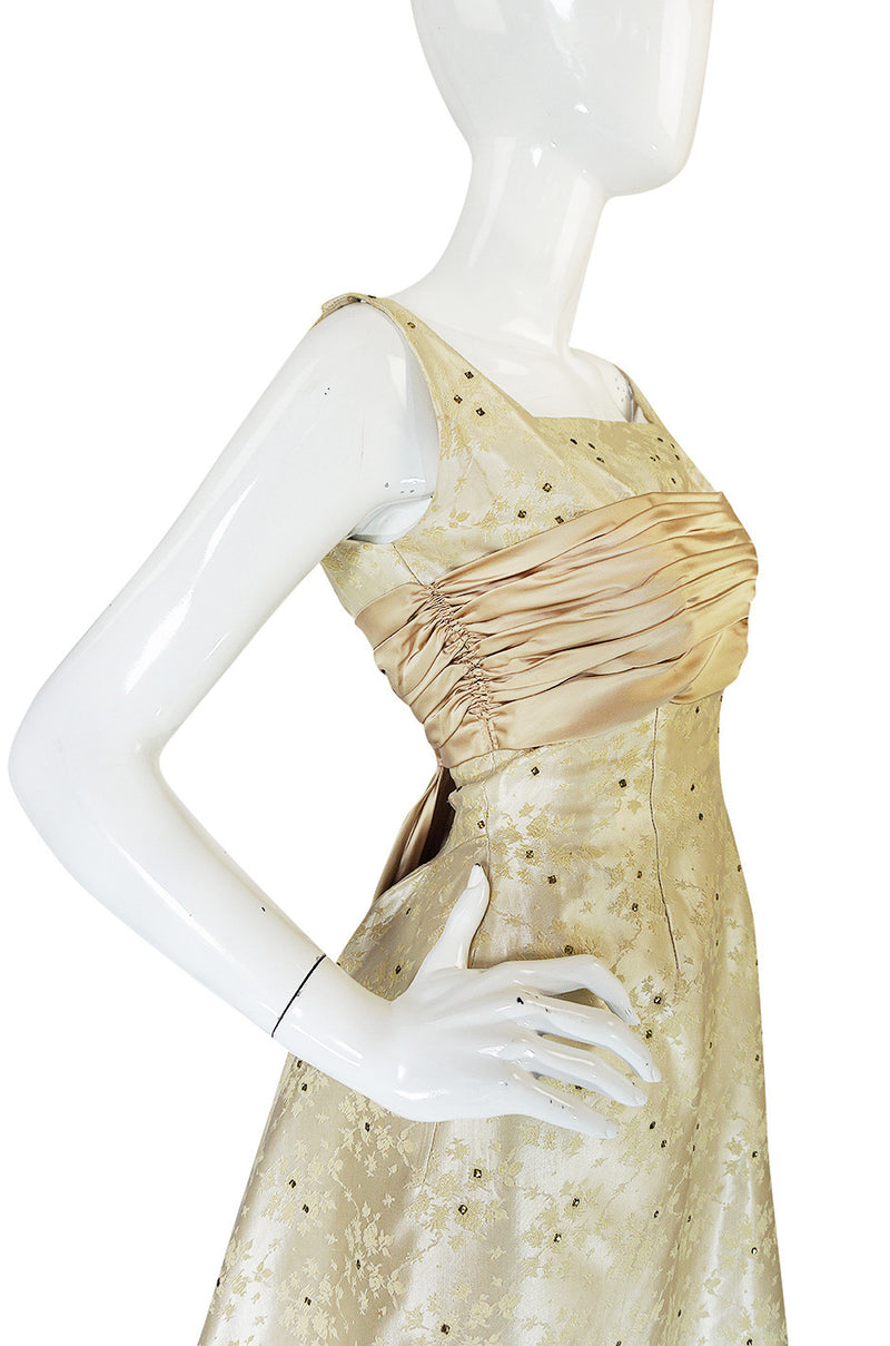 1950s David Hart Brocade & Rhinestone Dress