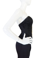 1985 Chanel Silk & Jersey Corset Dress worn by Emily Ratajkowski