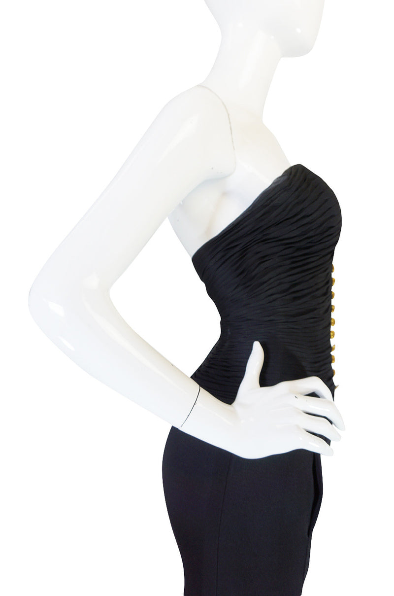 1985 Chanel Silk & Jersey Corset Dress worn by Emily Ratajkowski
