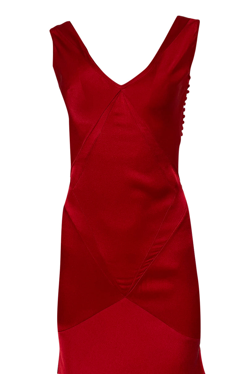 Early 2000s Christian Dior by John Galliano Red Silk Satin Bias Cut Dr – Shrimpton Couture Early 2000s Christian Dior by John Galliano Red Silk Satin Bias Cut Dr – Shrimpton Couture