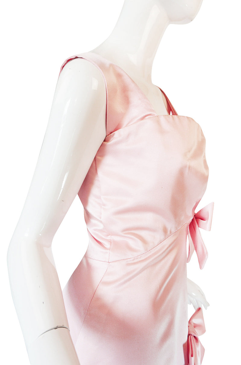 Romantic 1980s Pink Arnold Scaasi Boutique Bow Gown