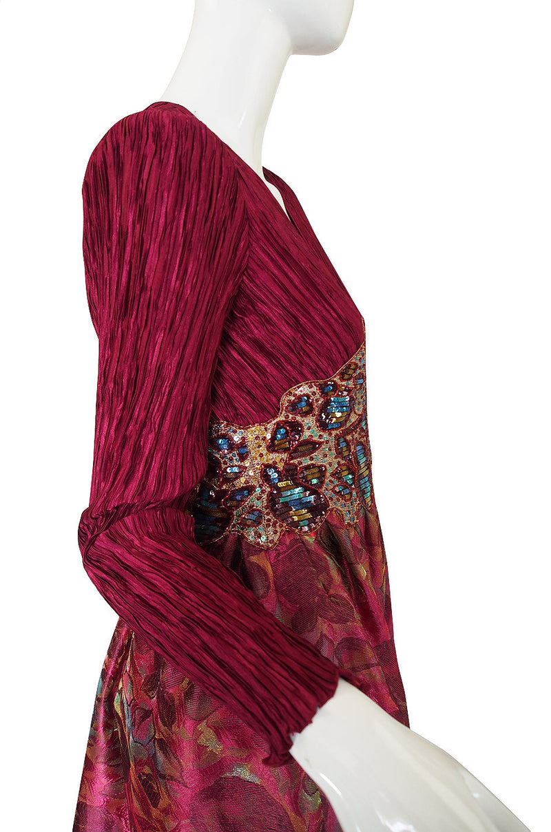 1980s Mary MacFadden Couture Sequin Gown