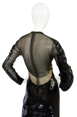 Museum Held Fall 1990-91 Geoffrey Beene Sequin & Lace Dress