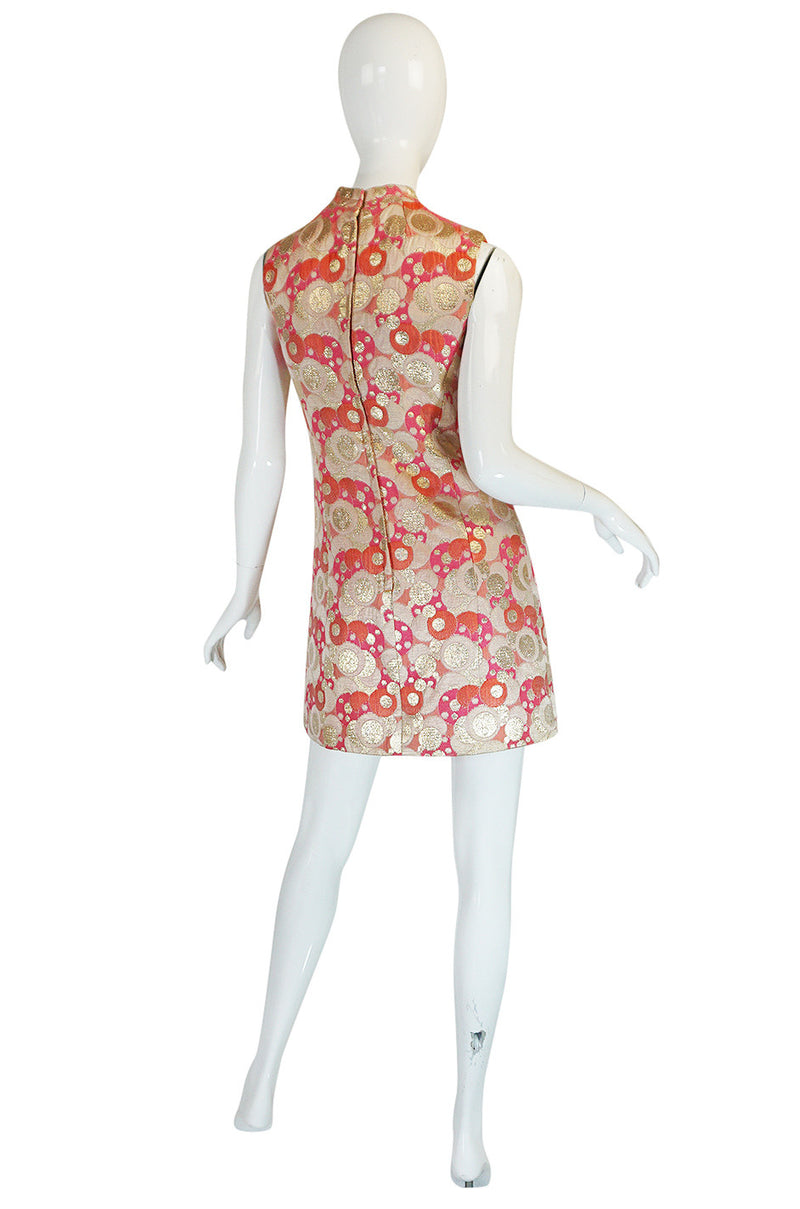 1960s Pink Metallic Pat Sandler Dress & Coat