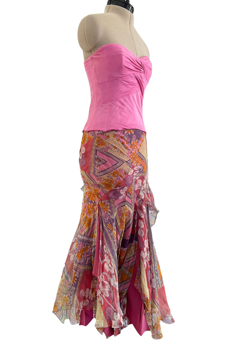 Fabulous Spring 2004 Christian Dior by John Galliano Three Piece Pink Silk Chiffon Set