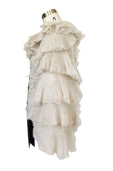 Fall 2009 Chanel Gossamer Mohair Knit Ruffled Sleeve Fantasy Evening Jacket