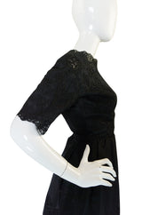 Dated 1960 Sophie Gimbel Attr Saks 5th Ave Soutache & Silk Dress