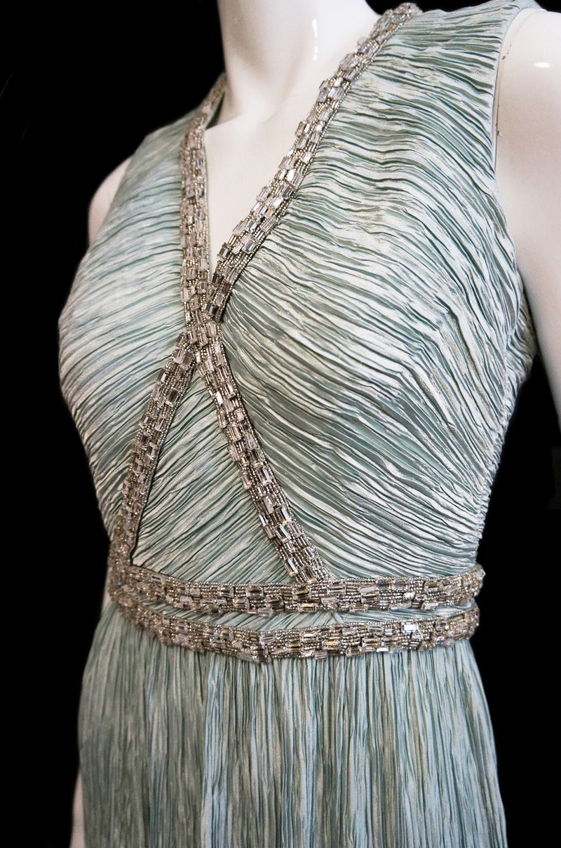 1970s Mary McFadden Couture Silk Gown