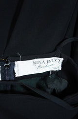 1970s Amazing Black Nina Ricci Dress