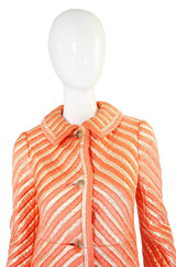 1967 Christian Dior Couture Striped Coat