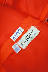 1960s Nat Kaplan Orange Mod Dress