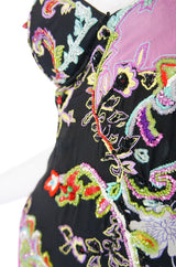 1990s Beaded Silk Ungaro Maxi Dress