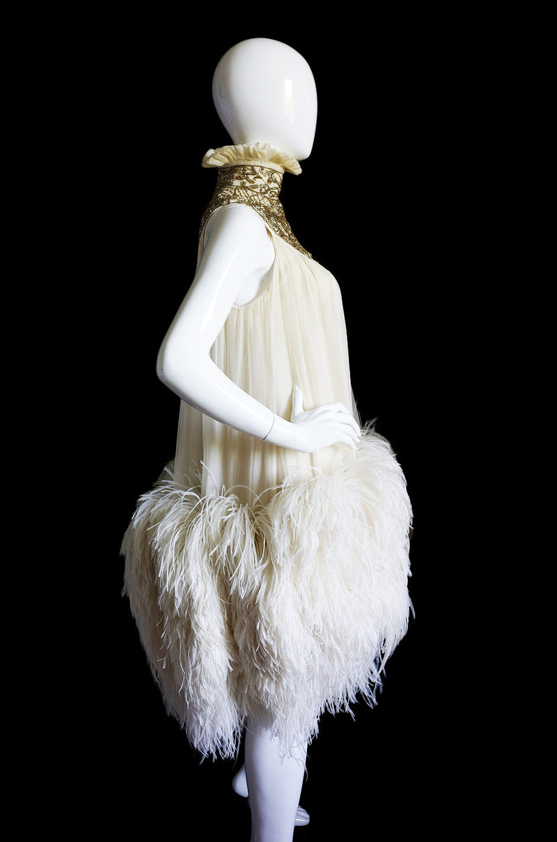 Alexander mcqueen ostrich feather dress best sale