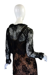 1980s Fine Lace Bill Blass Dress & Jacket