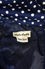 1980s Dotted Victor Costa Wiggle Dress