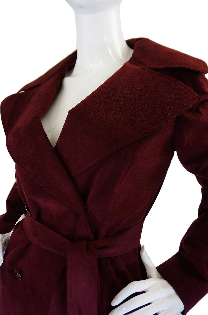 1972 Halston Ultra Suede Trench Coat