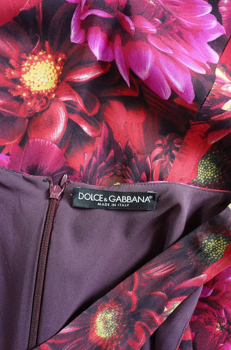 1990s Dolce & Gabbana Floral Dress Shrimpton Couture 1990s Dolce & Gabbana Floral Dress Shrimpton Couture