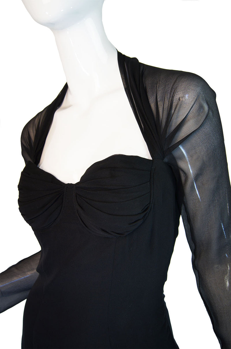 1980s Sophie Sitbon Silk Chiffon Dress