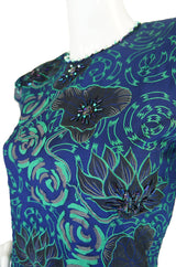 1970s Beaded Zandra Rhodes Silk Dress