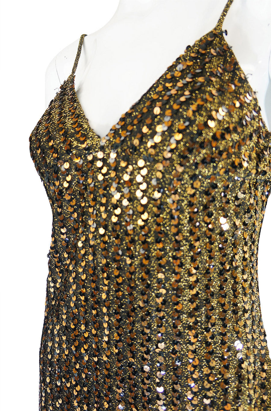 1970s Rare Biba Gold Sequin Maxi Dress Shrimpton Couture 1970s Rare Biba Gold Sequin Maxi Dress Shrimpton Couture