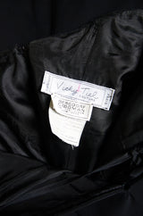 1980s Plunged Vicky Tiel Mini Dress