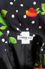 Runway 1980s Strapless Patrick Kelly Floral Dress