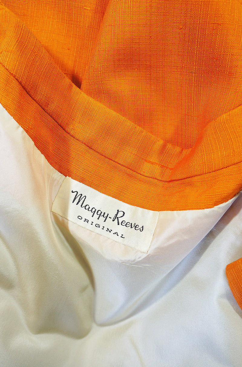 1960s Rare Maggy Reeves Tangerine Coat