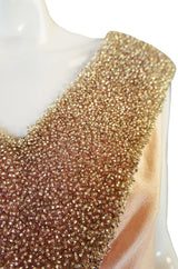1960s Silver Glass Bead Dress