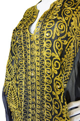 1970s Hippie Chic Embroidered Caftan